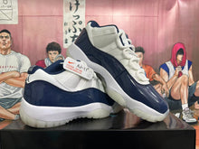 Jordan 11 Low Navy Blue and White Sneakers