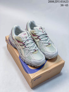 ASICS Gel-Kahana 8 Outdoor Sneakers, White and Burgundy