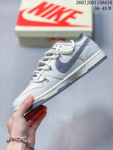 Nike SB Dunk Low Off-White and Gray Sneakers 2607JDD1156A16
