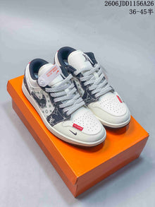 Jordan Air Jordan 1 Low White and Blue Sneakers