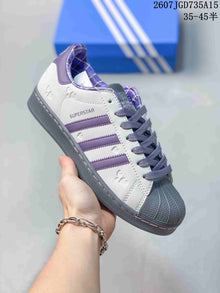 Adidas Superstar Sneakers White Purple Gray 2607JGD735A15