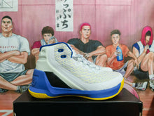 Under Armour White Blue Yellow Basketball Sneakers