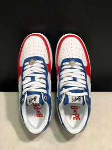 Bape Sta Low-Top Sneakers White Blue Red