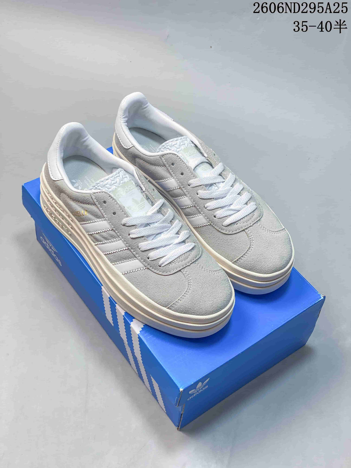 Adidas Originals Gazelle Bold W Grey White Platform Sneakers