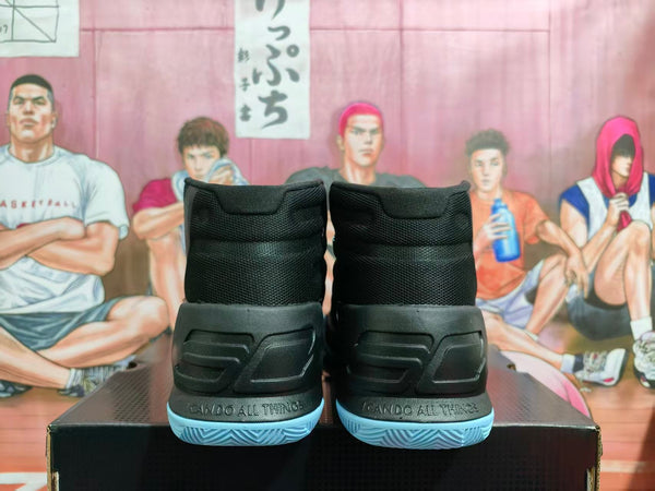 Under Armour Black and Blue High-Top Basketball Shoes