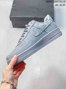 Nike Air Force 1 Low Sneakers, Gray Snake-Pattern