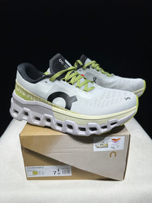 On Cloudmonster 2 Running Shoes in White and Lime