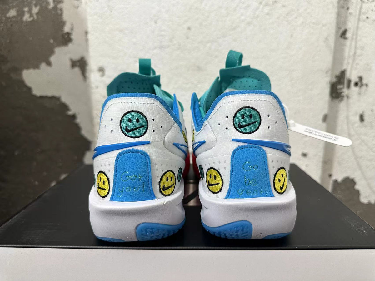 Nike Basketball Shoes with Colorful Smiley Graphics