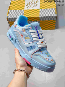 Louis Vuitton Trainer Low-Top Sneakers in Blue