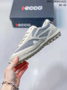 ECCO 2607JWD841A21 White and Gray Mesh Sneakers