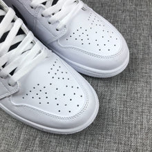 Jordan 1 Mid White Red Black Sneakers 554724-116