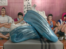Blue and White Basketball Sneakers