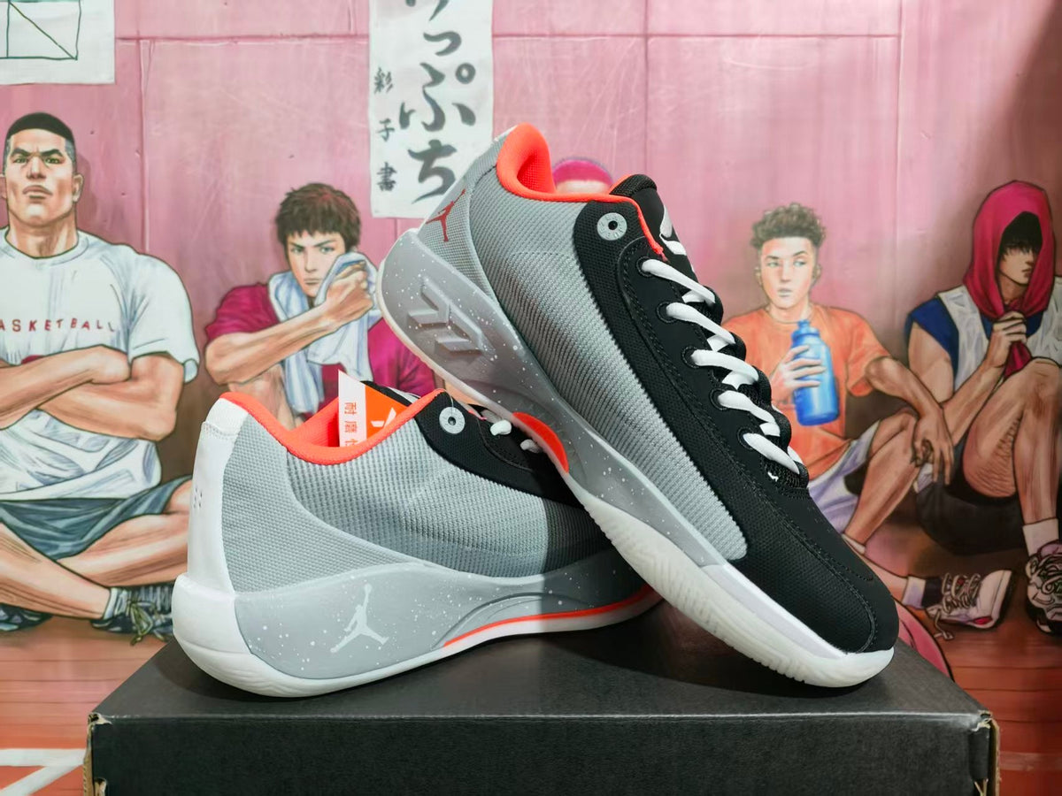 Jordan Black Gray Basketball Sneakers