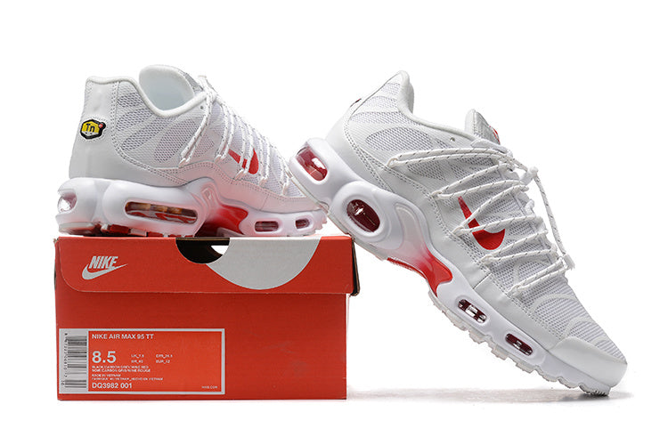 Nike Air Max Plus TN White and Red Sneakers
