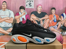 Nike Black Basketball Sneakers with Orange and Blue Accents