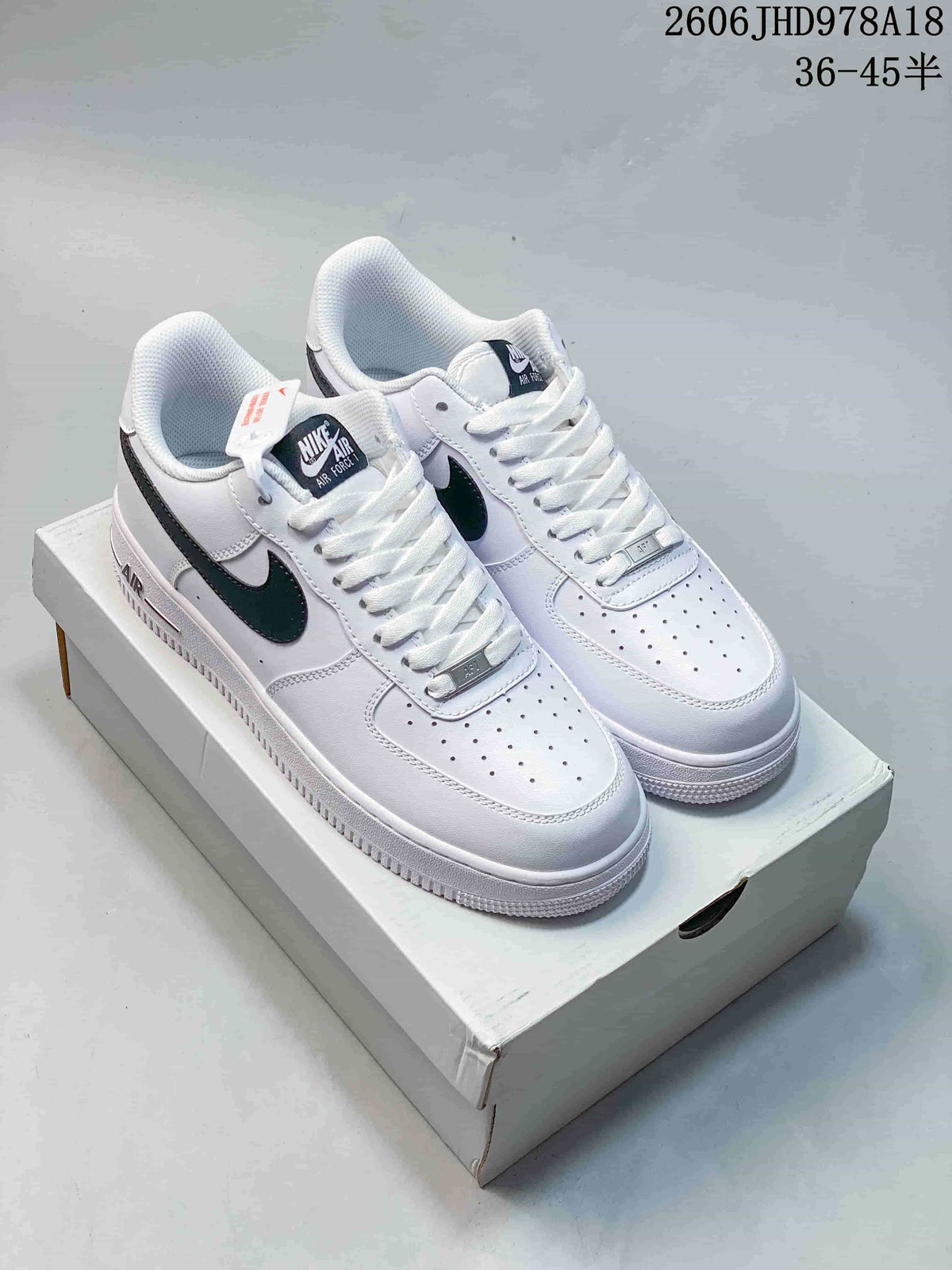 Nike Air Force 1 Low White and Black Sneakers 611270