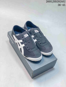 Onitsuka Tiger Mexico 66 Slip-On Sneakers in Charcoal and White