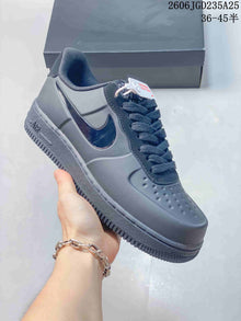 Nike Air Force 1 Low Sneakers in White and Charcoal