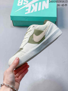 Nike SB Force 58 Low-Top Skate Shoes, Olive and White