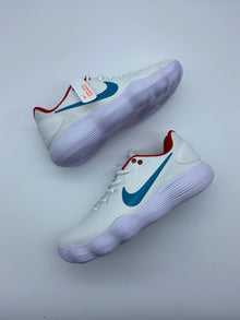 Nike Dragon Year White Basketball Shoes with Teal Swoosh