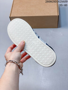 Dior Ribbon Low-Top Sneakers in Navy and White