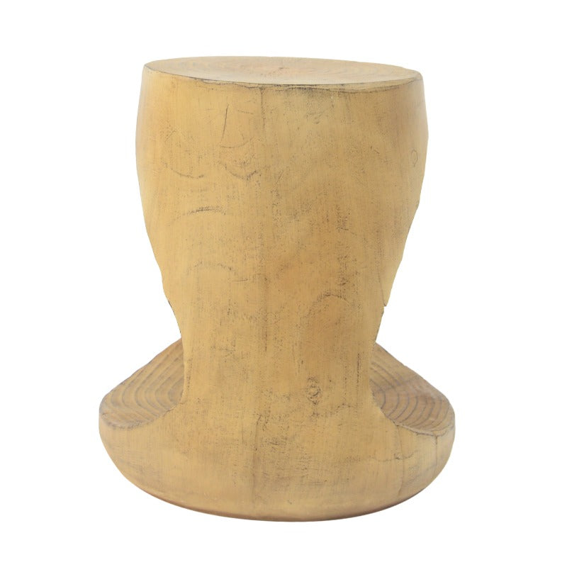 MGO Hollow Side Table - Natural Wood-Like Texture & MGO Material, Lightweight Durable Modern Minimalist Bedside End Table for Living Room, Bedroom or Office Decor, - No Assembly Required, - Compatible with (not a) - Sofa\u002FChair, - Sturdy