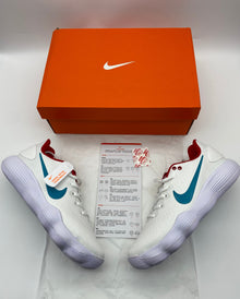 Nike Dragon Year White Basketball Shoes with Teal Swoosh