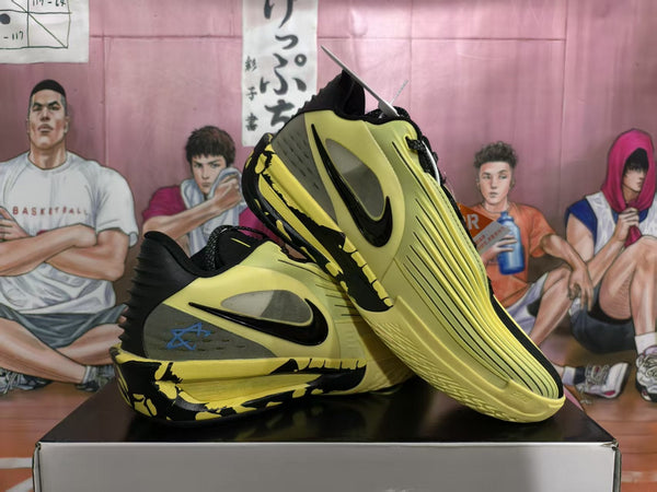 Nike Yellow and Black Basketball Sneakers