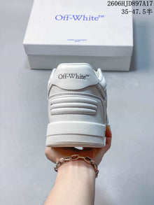 Off-White White Leather Low-Top Sneakers