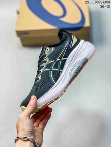 ASICS GEL-KAYANO Running Shoes, Black and Lime