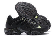 Nike Air Max Plus Black Sneakers with Lime Accents