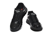 Prada Black Lace-Up Sneakers with Chunky Sole