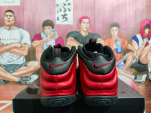 Nike Black and Red Foam-Style Basketball Sneakers