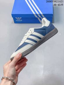 adidas Samba Low-Top Sneakers in Blue and White