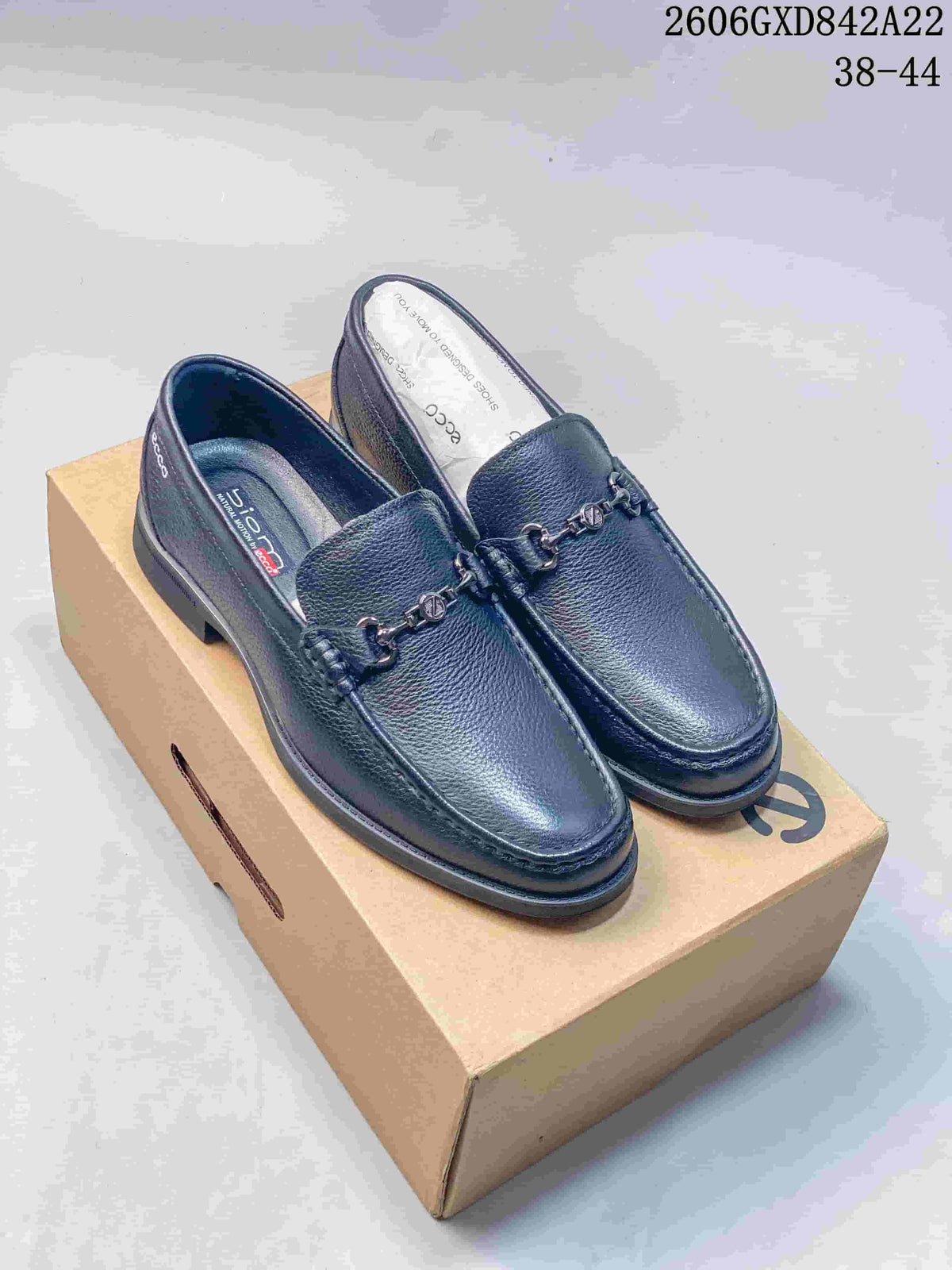 ECCO Men's Leather-Style Bit Loafers, Black and Brown, 2606GXD842A22