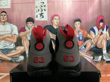 Jordan 9 High-Top Basketball Sneakers Black Grey Red