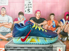 Nike Basketball Sneakers Navy Lime Red Chameleon Style