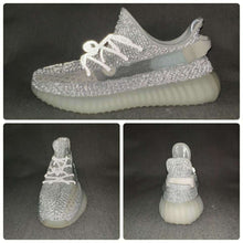 Yeezy 350 V2 Silver Gray Knit Sneakers