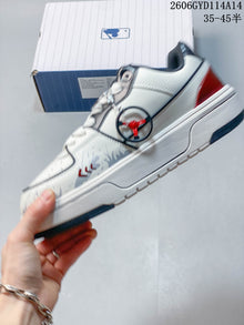 MLB Chunky Liner Low-Top Sneakers White Navy Red 3ASXCA12N