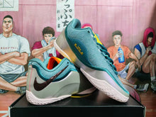 Nike Basketball Shoes in Blue Gray and Yellow