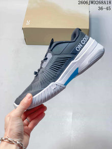 On The Roger Pro Fire Tennis Shoes, Gray/Blue, 611680ASUTU