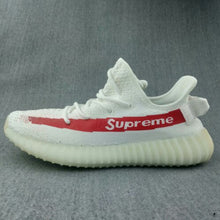 Yeezy 350 V2 White Red Printed Sneakers