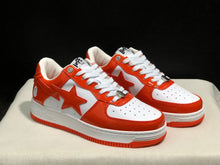 BAPE Sta Low-Top Sneakers White and Orange