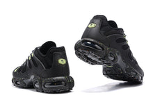 Nike Air Max Plus Black Sneakers with Lime Accents