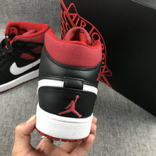 Jordan Air Jordan 1 Mid Black Red Sneakers 554724-020