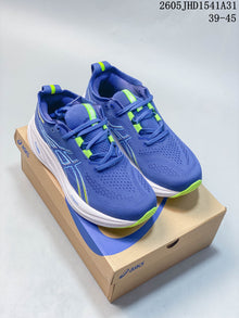 ASICS GEL-NIMBUS 26 Running Shoes, Blue and Lime