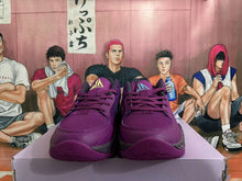 Nike Purple Basketball Shoes with Blue Swoosh
