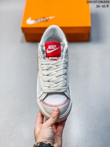 Nike Blazer Low ’77 Jumbo White and Red Sneakers