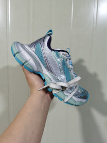 4095 Mesh Sneakers in Light Blue, White and Purple