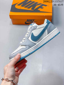 Jordan Air Jordan 1 Low White Grey Blue Sneakers